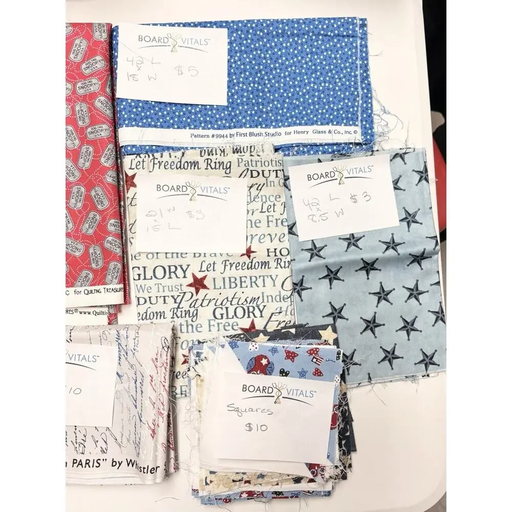Patriotic USA Quilting Cotton LOT 4th Of July Sewing Crafts Stars Freedom 2lbs